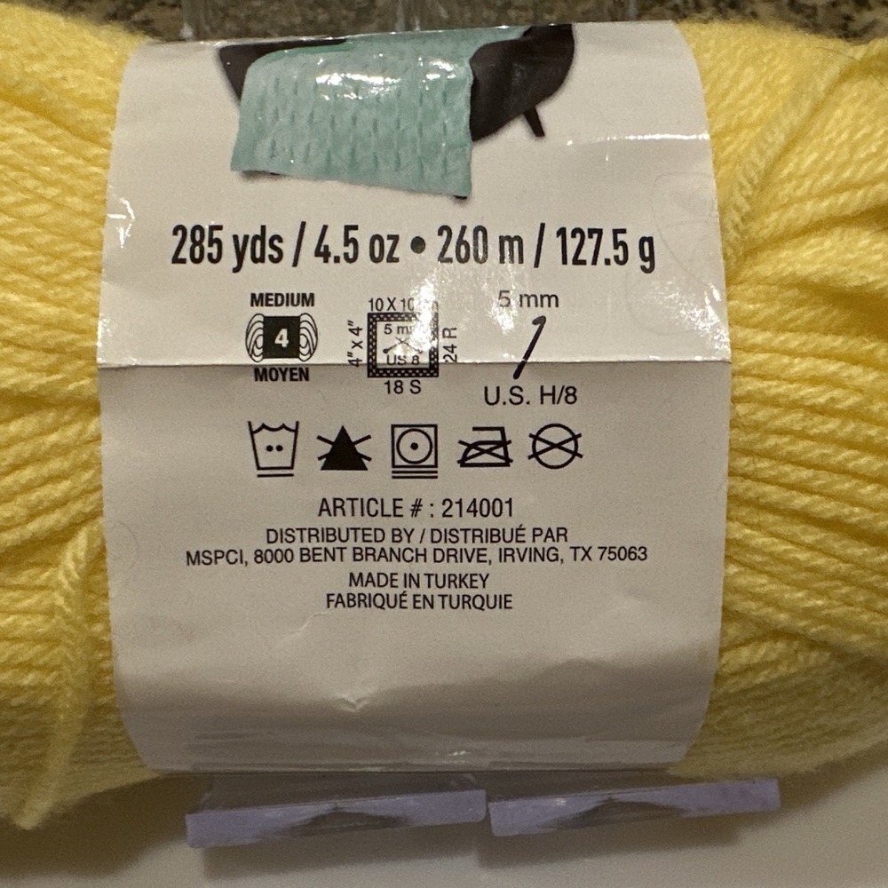 Loops & Threads Impeccable Yarn BUTTERSCOTCH 285 Yds #4 1 skeins Knitting Craft - Picture 3 of 6